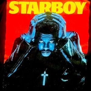 The Weeknd Starboy Medium Black T-shirt